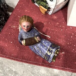 Leo Smith Folk Art Angel of Music Ornament